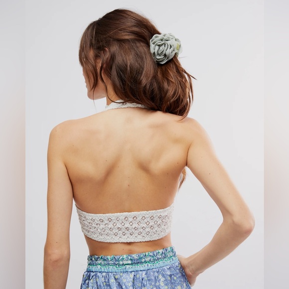Free People One Adella Halter Lace Bralette in Ivory - Picture 5 of 10